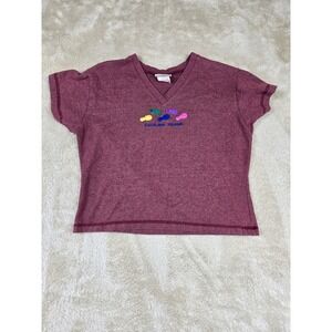 Catalina Island V Neck‎ T Shirt Womens Medium Recycled Cotton Blend